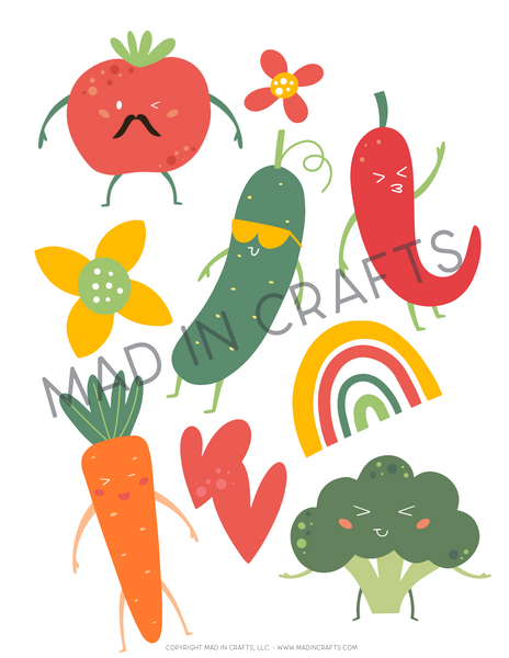 Fruits and Veggies Activity Printable Bundle