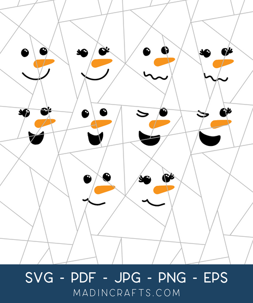 10 Hand Drawn Snowman Illustrations