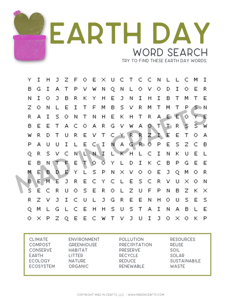 Earth Day Activity Printable Bundle