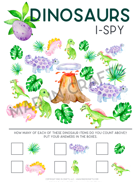 Dinosaur Activity Printable Bundle