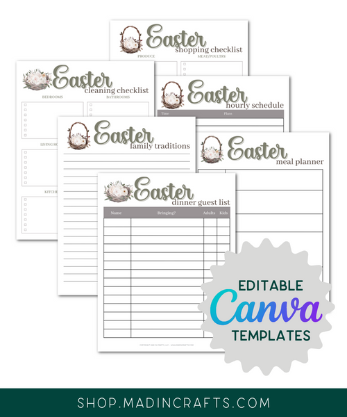 Editable Canva Easter Planner Template