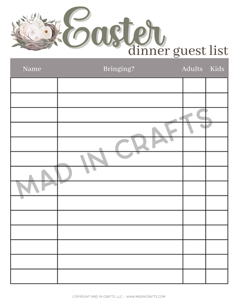 Easter Planning Printable Bundle