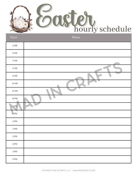 Easter Planning Printable Bundle