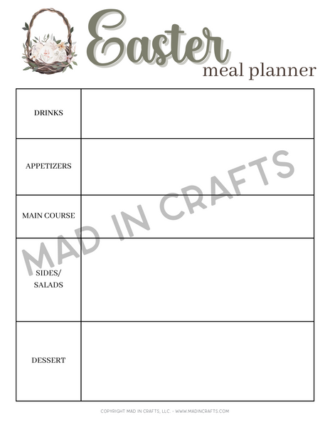 Easter Planning Printable Bundle