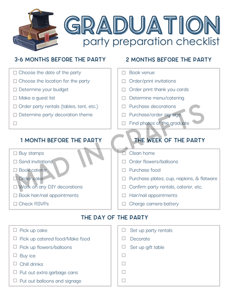 Graduation Party Planning Printable Bundle