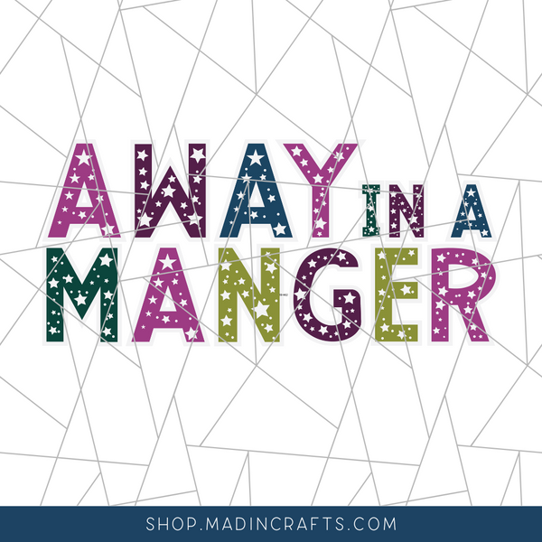 Away in a Manger Bulletin Board SVG