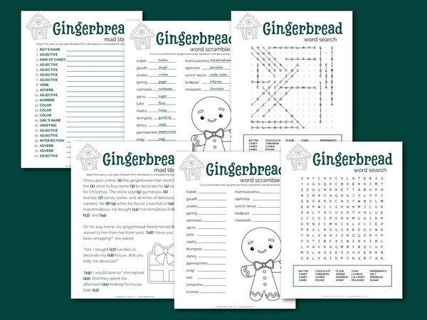 Printable Gingerbread Activity Bundle