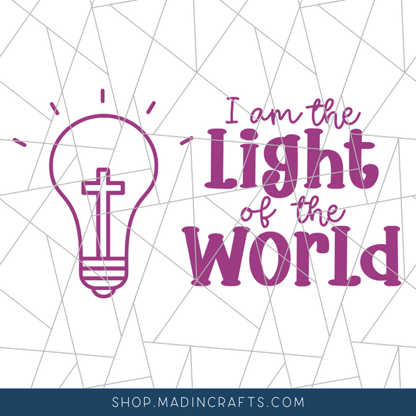 I Am the Light of the World Bulletin Board SVG