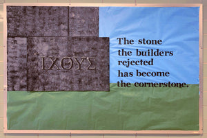 Christ is the Cornerstone Bulletin Board SVG