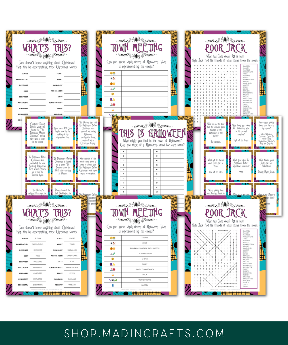 Nightmare Before Christmas Printable Game Bundle – Mad in Crafts nightmare-before-christmas-printable-game-bundle-mad-in-crafts