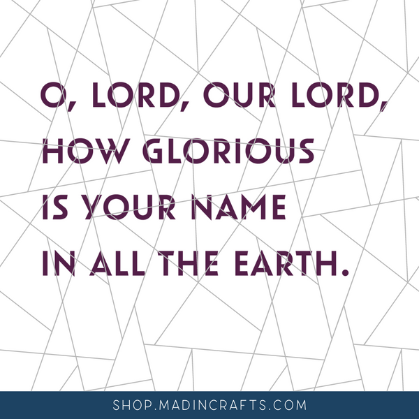 Lord How Glorious is Your Name Bulletin Board SVG