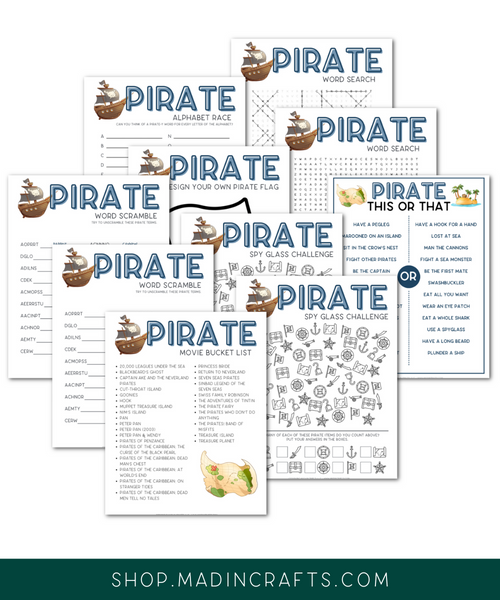 Pirate Activity Printable Bundle