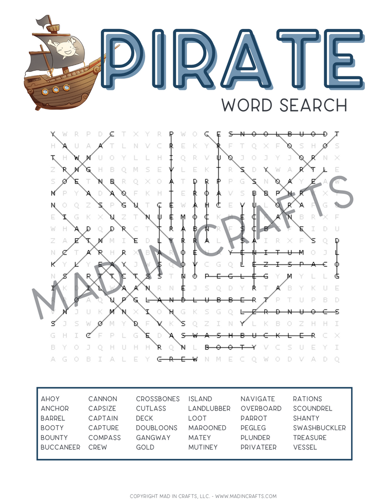 Pirate Activity Printable Bundle – Mad in Crafts pirate-activity-printable-bundle-mad-in-crafts