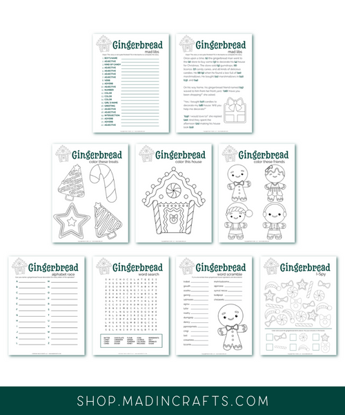 Printable Gingerbread Activity Bundle