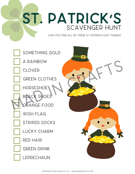 St. Patrick's Day Printable Games Bundle