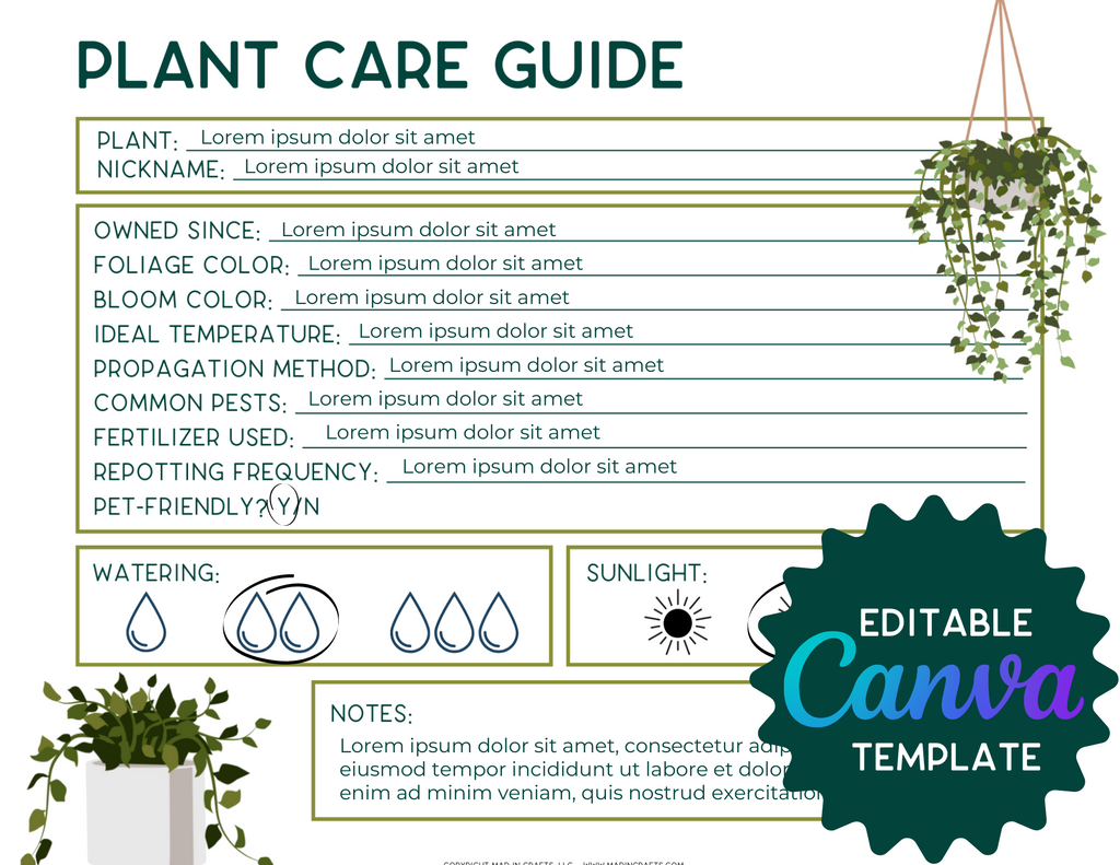 editable-canva-plant-care-template-mad-in-crafts for Free Printable Plant Care Sheet Editable Canva Plant Care Template – Mad in Crafts for Free Printable Plant Care Sheet