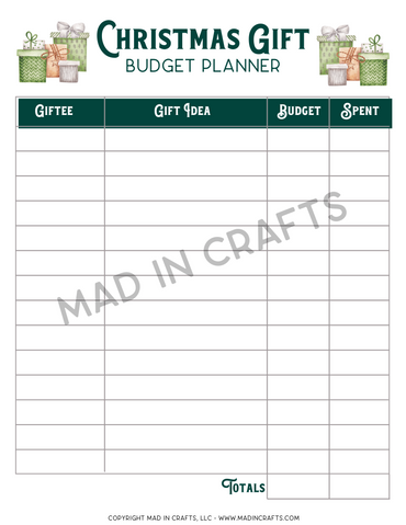 Christmas Planning Printable Bundle – Mad in Crafts