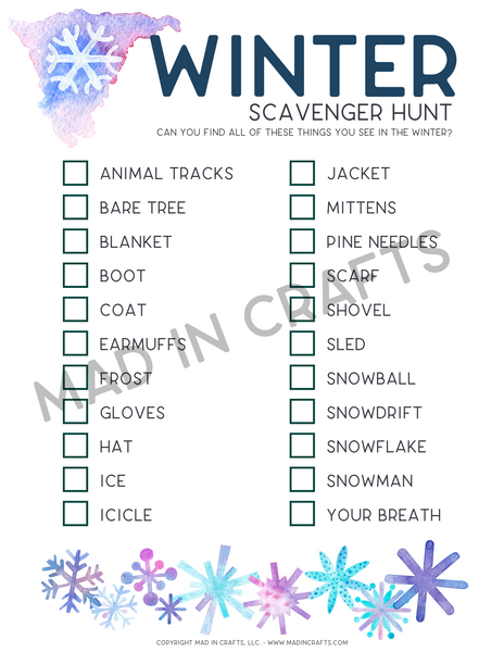 Winter Activity Printable Bundle