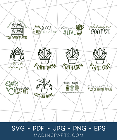 12 Plant Lover SVGs Bundle