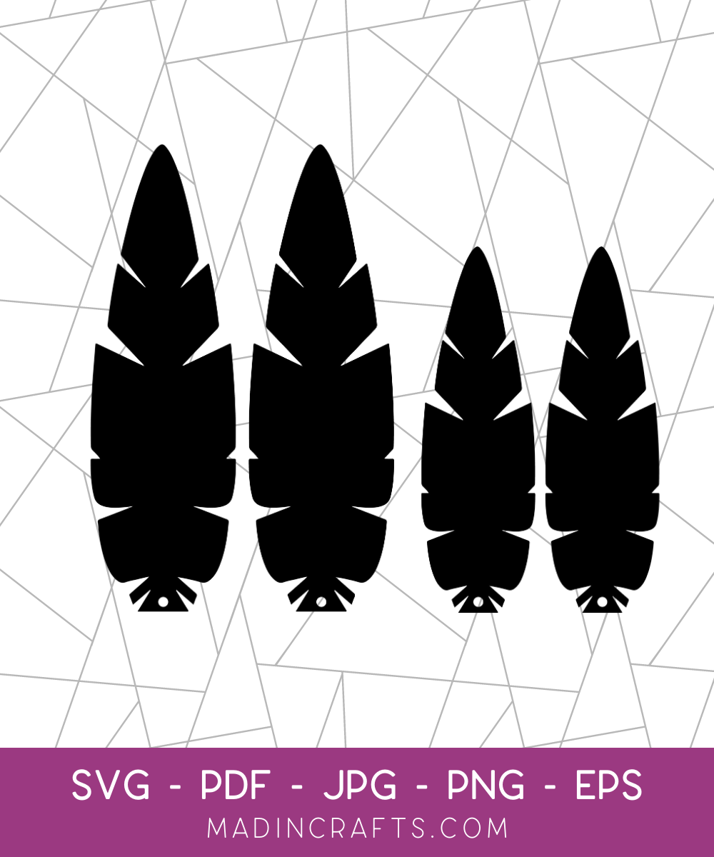 Feather Earring SVG File