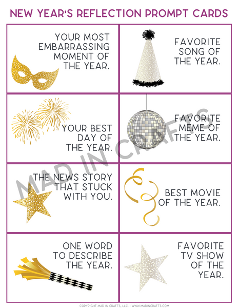 New Year's Eve Games for Kids Printable Bundle