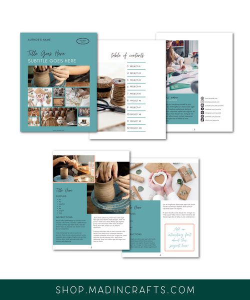 Modern DIY & Craft eBook Customizable Canva Template