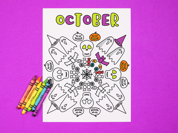 12 Months of Coloring Pages Printable Bundle