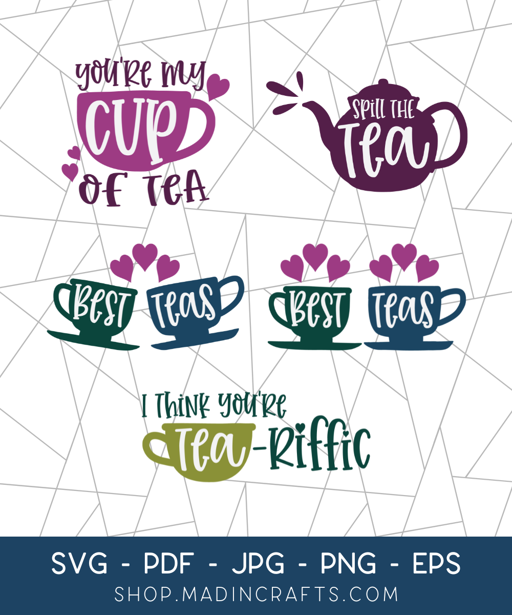 5 Tea Lovers SVG Bundle