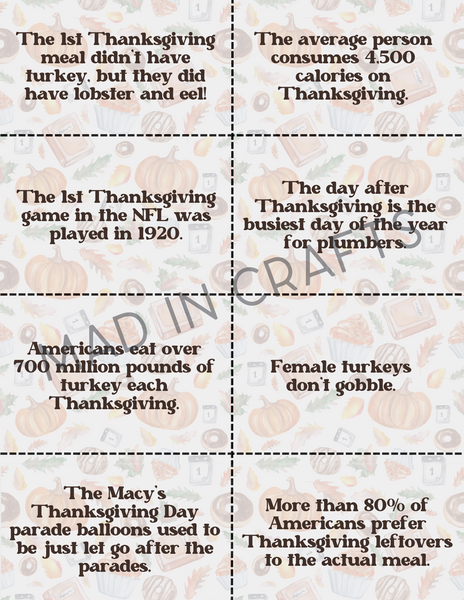 Thanksgiving Celebration Printable Bundle