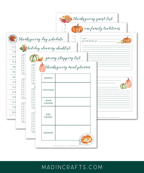 Thanksgiving Planning Printable Bundle