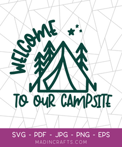 Welcome to Our Campsite SVG File