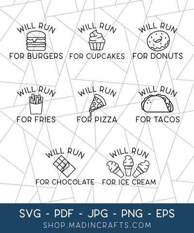 8 Will Run for... SVGs Bundle