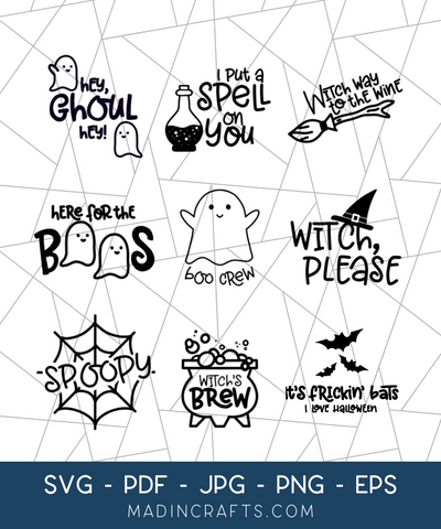 9 Funny Halloween SVGs Bundle