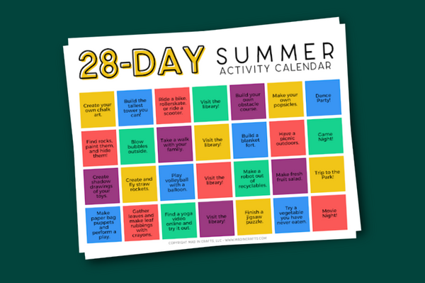 6 Challenge Calendars for Kids Printable Bundle
