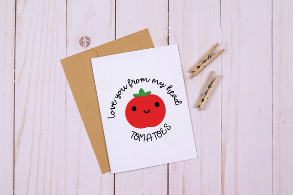 Love You from My Head Tomatoes SVG File